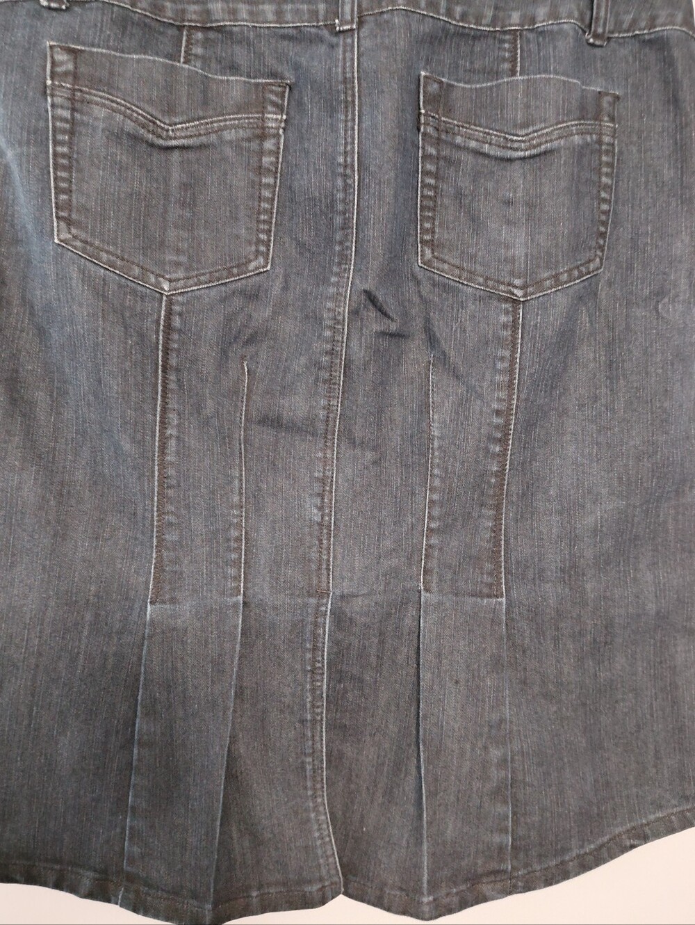 Venezia Dark Blue Denim Pencil Skirt - Picture 2 of 4